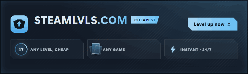steamlvls.com — level up your Steam profile. Any game, any level, in minutes.